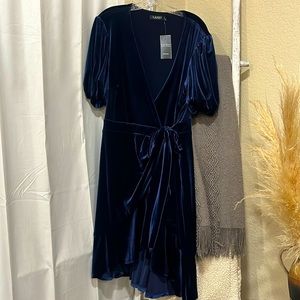 Lauren Ralph Lauren velvet wrap dress